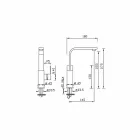 Mezclador de lavabo de caño alto sin desagüe Made in Italy - Panela viadurini