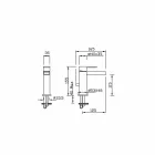 Mezclador de lavabo de baño con desagüe de latón Made in Italy - Bibo viadurini