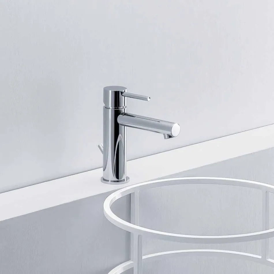 Mezclador de lavabo de baño moderno de latón cromado Made in Italy - Ermia viadurini