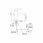 Mezclador de lavabo de baño moderno de latón cromado Made in Italy - Ermia viadurini