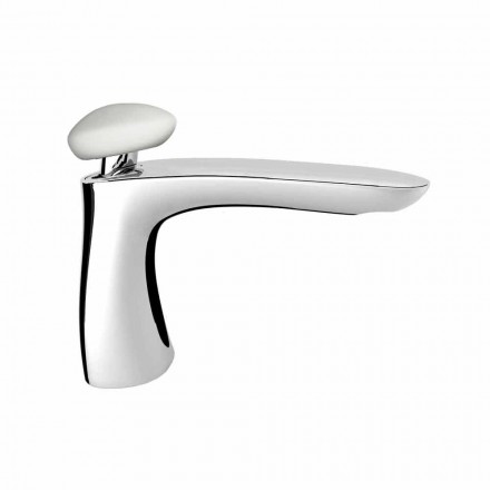 Mezclador de lavabo de baño moderno de latón Made in Italy - Besugo viadurini