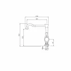 Mezclador de lavabo con caño alto giratorio Made in Italy - Neno viadurini