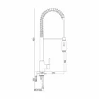 Mezclador de lavabo de cocina de latón con ducha de mano Made in Italy - Kalimo viadurini