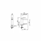 Mezclador de lavabo de diseño sin desagüe Made in Italy - Bibo viadurini