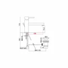 Mezclador de lavabo de latón cromado con desagüe fabricado en Italia - Ermia viadurini