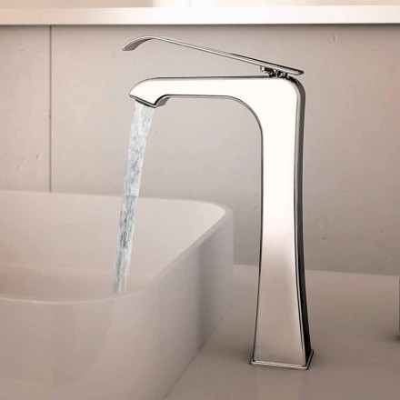 Mezclador de lavabo de latón cromado de diseño Made in Italy - Bonina viadurini