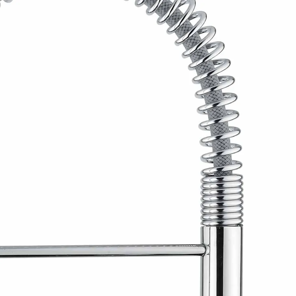 Mezclador de lavabo ajustable con resorte de latón Made in Italy - Cardio viadurini