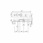 Mezclador de baño empotrado de diseño moderno en latón Made in Italy - Sika viadurini