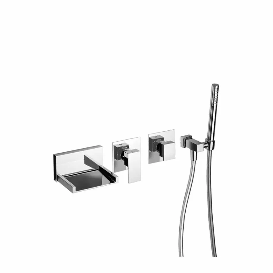 Mezclador de baño empotrado con kit de ducha Made in Italy - Bibo viadurini
