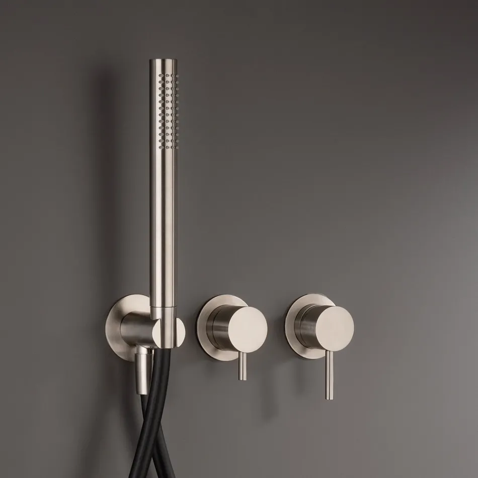 Mezclador de baño empotrado con 3 salidas en acero AISI 316L - Artigli viadurini