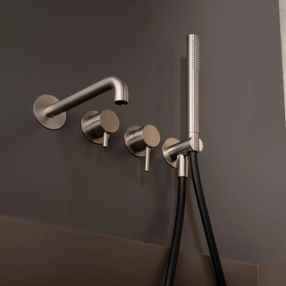 Mezclador de bañera empotrado en acero inoxidable AISI 316L - Garras viadurini