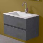 Mueble de suspensión para baño con lavabo integrado en 3 dimensiones - Marione viadurini