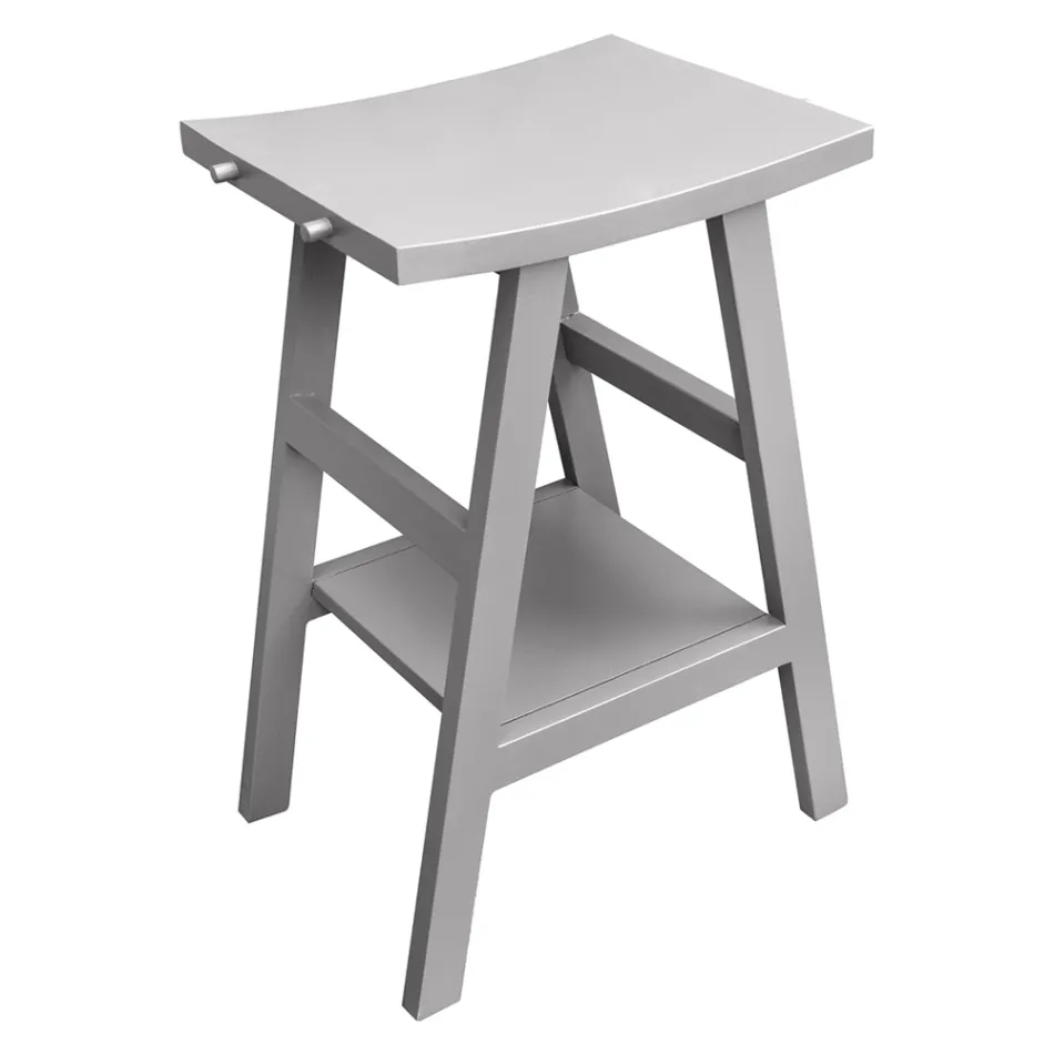 Mueble de Baño Acabado Madera y Sobre Semicurvo Gris - Raomi viadurini