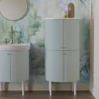 Mueble de baño con cuatro puertas que cierran 3 estantes Made in Italy - Candy viadurini