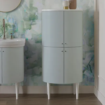 Mueble de baño con cuatro puertas que cierran 3 estantes Made in Italy - Candy viadurini
