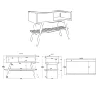 Mueble de baño de pie en teca natural blanca con cajones de colores - Benoit viadurini