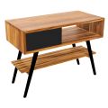 Mueble de Baño Suelo de Teca Natural con Cajón y Patas Negras - Benoit