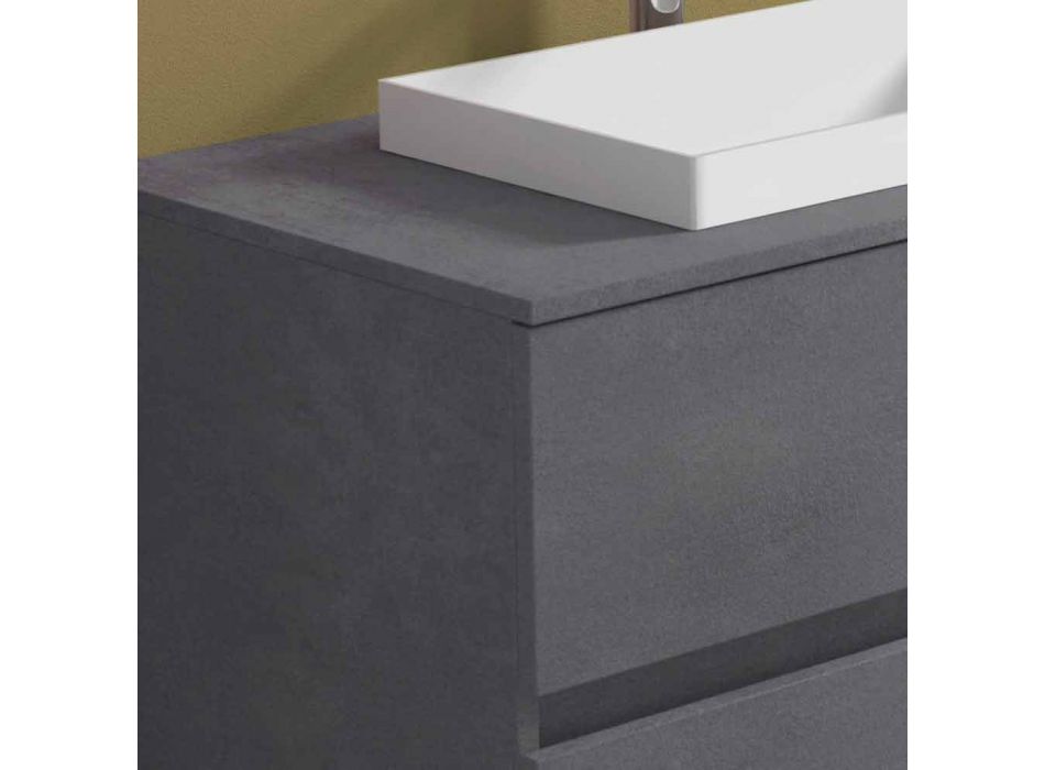 Mueble de baño con lavabo encastrado, moderno diseño suspendido - Casimira viadurini