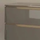 baño móvil con madera integrada disipador de diseño Arya, fabricado en Italia viadurini