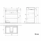 Mueble de baño con suelo de diseño moderno en laminado con lavabo de resina - Pompei viadurini