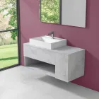 Mueble de baño suspendido de diseño con lavabo sobre encimera de estilo moderno - Pistillo viadurini
