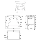 Mueble de baño de teca amarilla con parte superior semicurva y estante conveniente - Crina viadurini