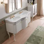 Mueble de baño monocolor con lavabo de cerámica blanca - Candy viadurini