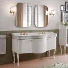 Mueble de baño monocolor con lavabo de cerámica blanca - Candy viadurini