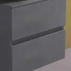 Mueble de baño suspendido con lavabo redondo sobre encimera, diseño moderno - Dumbo viadurini