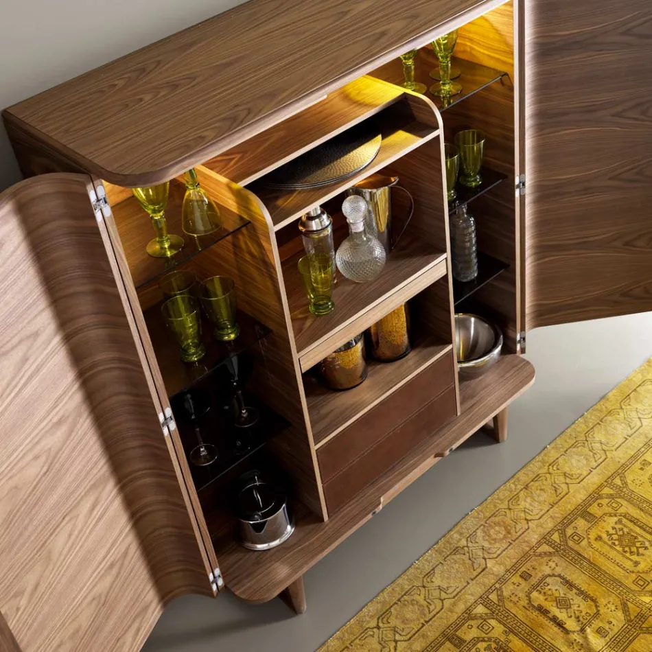 Mueble de diseño en 2A Grilli de madera maciza York fabricado en Italia viadurini