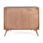 Cómoda de madera Sheesham Design 3 cajones Homemotion - Fregene viadurini