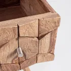 Cómoda de madera Sheesham Design 3 cajones Homemotion - Fregene viadurini
