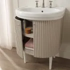 Gabinete con dos puertas y un estante con lavabo Made in Italy - Candy viadurini