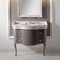 Mueble Lacado Brillo con Dos Cajones y Lavabo Made in Italy - Candy
