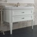 Mueble de Baño con Dos Cajones y Lavabo de Cerámica Made in Italy - Rome