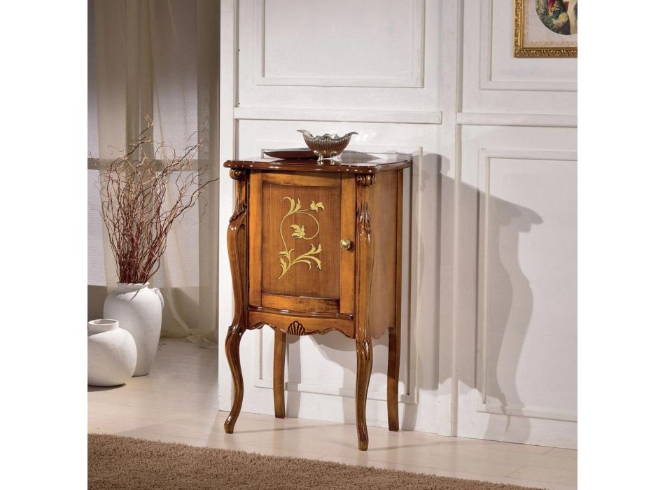 Muebles de salón clásicos con 1 puerta de vidrio o madera Made in Italy - Londres viadurini