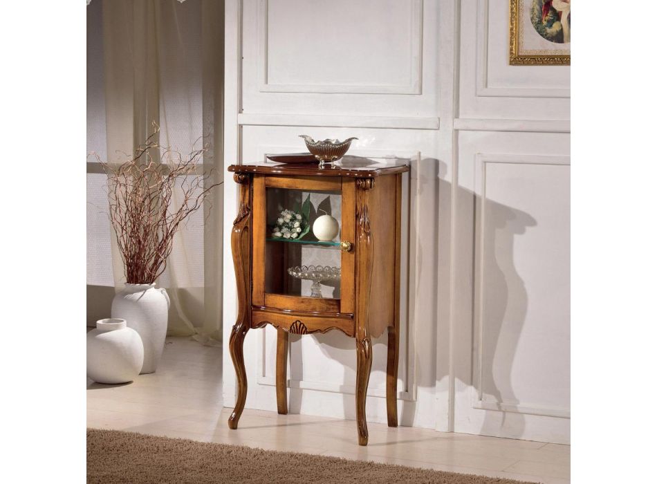 Muebles de salón clásicos con 1 puerta de vidrio o madera Made in Italy - Londres viadurini