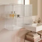 Armario de baño mural de plexiglás en 4 colores, fabricado en Italia - Ligea viadurini