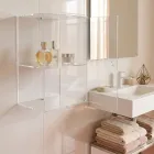 Armario de baño mural de plexiglás en 4 colores, fabricado en Italia - Ligea viadurini