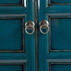 Aparador Móvil 4 Puertas en Madera de Olmo Azul Diseño Vintage Homemotion - Konan viadurini