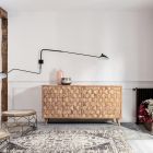 Aparador Mueble en Madera Sheesham Diseño con 4 Puertas Homemotion - Fregene viadurini