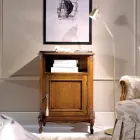 Soporte para teléfono clásico de madera con puerta Made in Italy - Richard viadurini