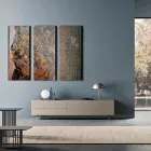 Mueble TV bajo en madera ecológica 1 puerta y 2 cajones de lujo - Bruno viadurini