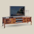 Mueble de TV clásico de madera con incrustaciones Made in Italy - Katerine