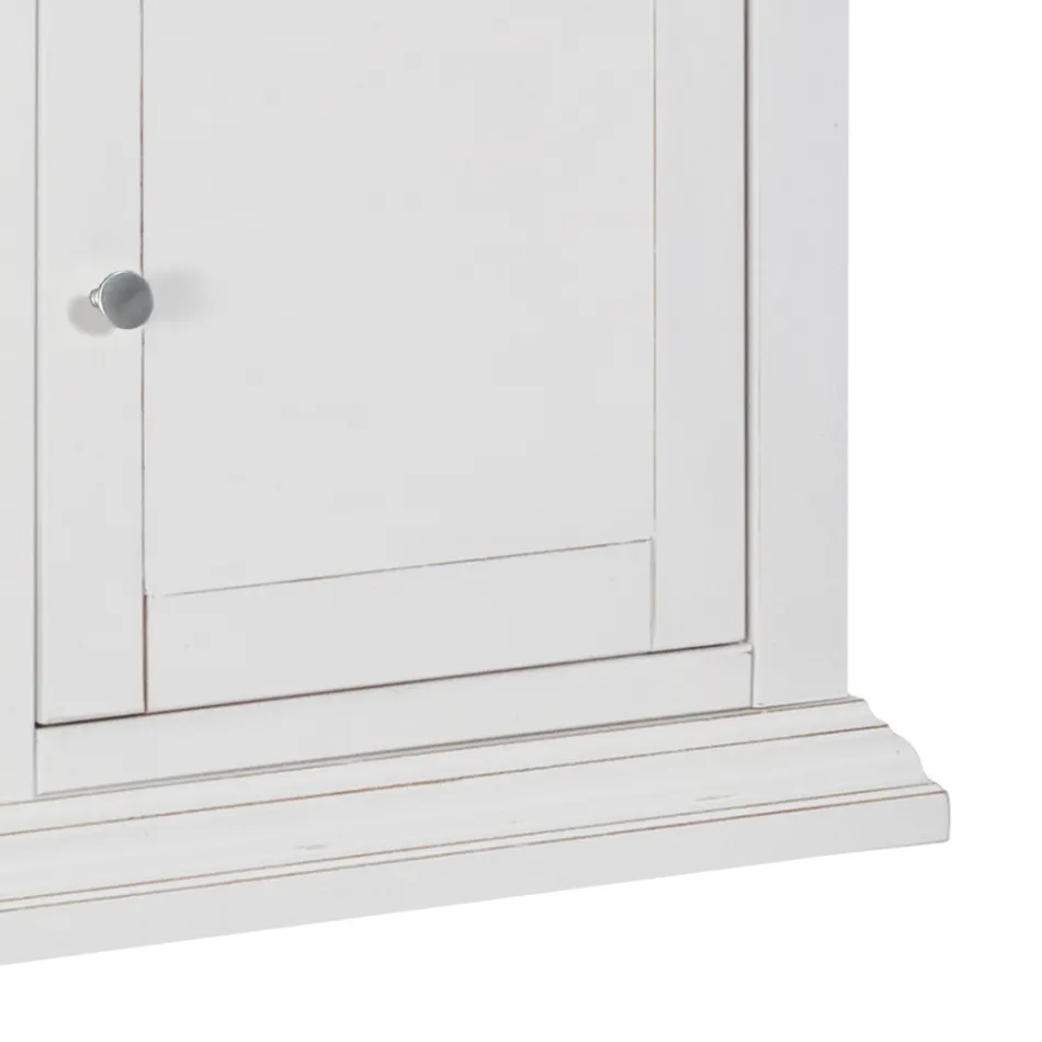 Mueble TV con 2 puertas, 1 cajón y 1 compartimento abierto Made in Italy - Forseti viadurini