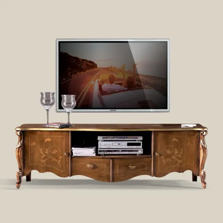 Mueble TV con 2 Puertas y 2 Cajones de Madera Made in Italy - Caligola viadurini
