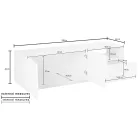 Mueble de TV con 2 Puertas, un Cajón y un Compartimento Abierto Made in Italy - Popilio viadurini