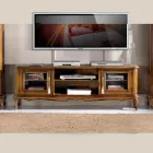 Mueble de TV para sala de estar en madera de nogal Bassano Made in Italy - Richard viadurini