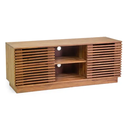 Mueble de TV para salón de madera de acacia - Vortice viadurini