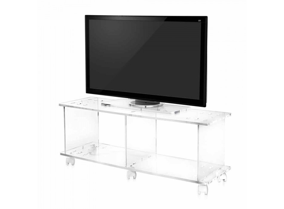 Mueble de televisión de diseño moderno en plexiglás transparente Mago viadurini